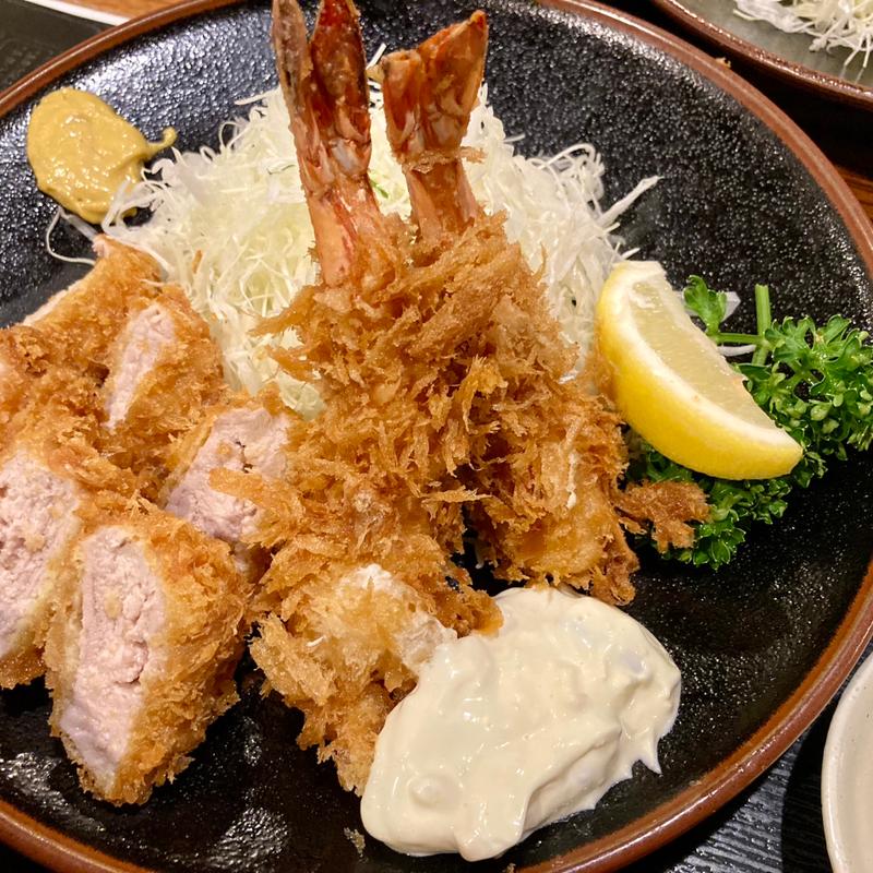 海老ヒレかつ定食(とんかつ稲 港北ニュータウン店)