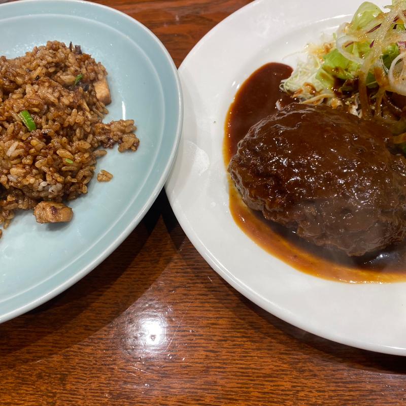 ヤキメシ&ハンバーグ(洋食屋 New 狸 （New TANUKI ニュータヌキ）)