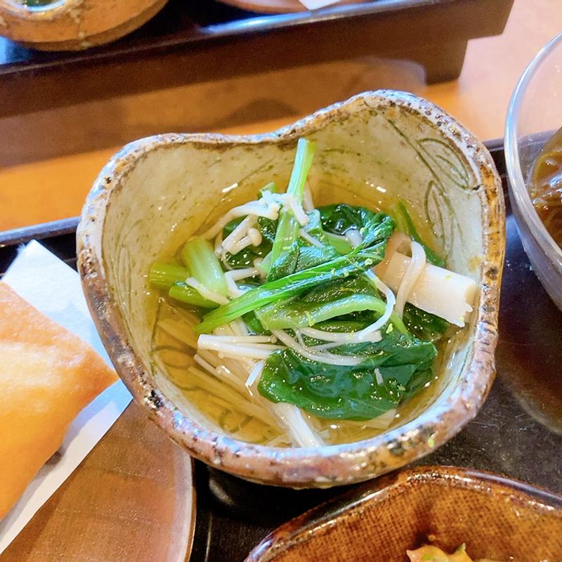 つるむらさきのお浸し（精進ランチ）(典座)