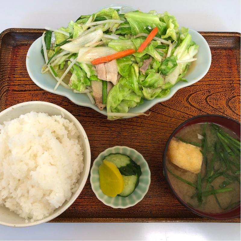 野菜炒め定食(食堂たむら)