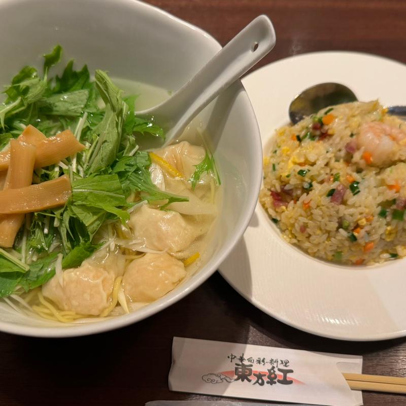 海老ワンタン麺セット(東方紅 アトレ恵比寿店)