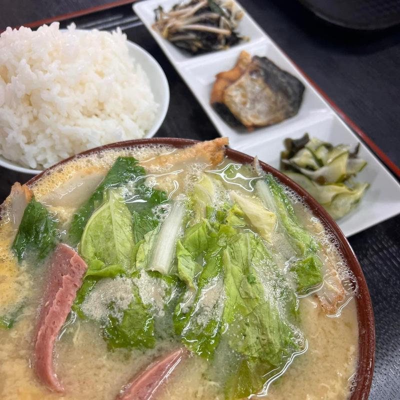 白みそ汁卵とじ定食(みそ汁亭 秀)