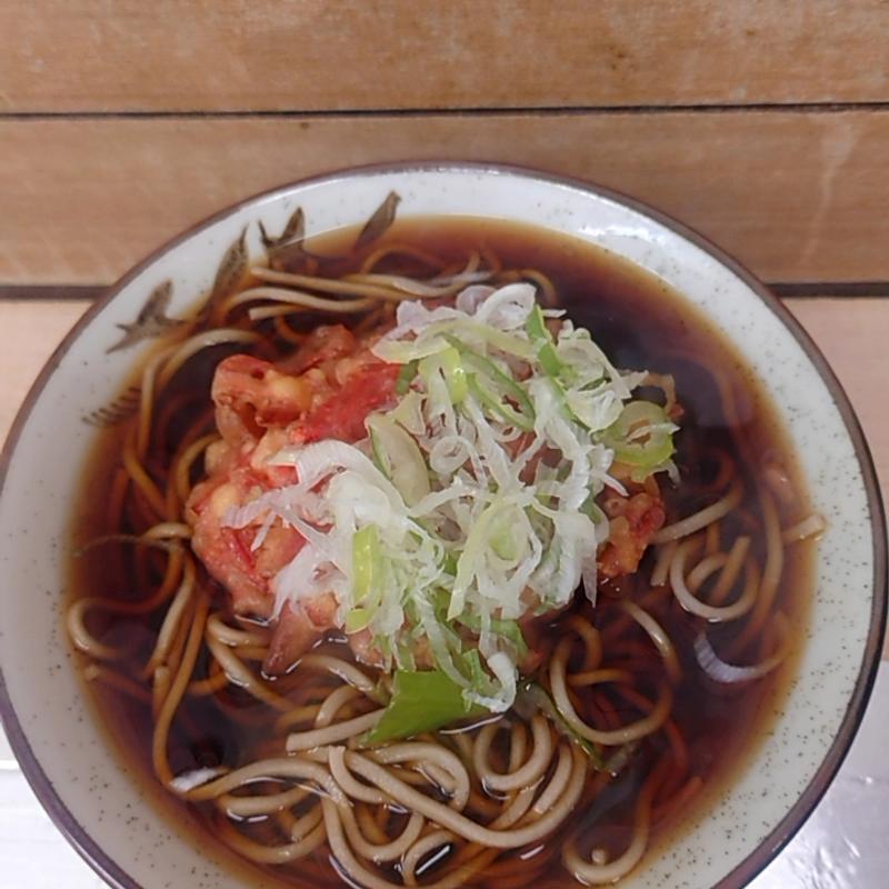 紅生姜天そば(六文そば)