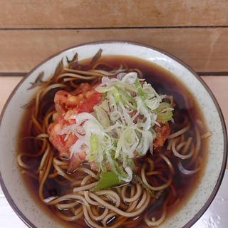 紅生姜天そば(六文そば)
