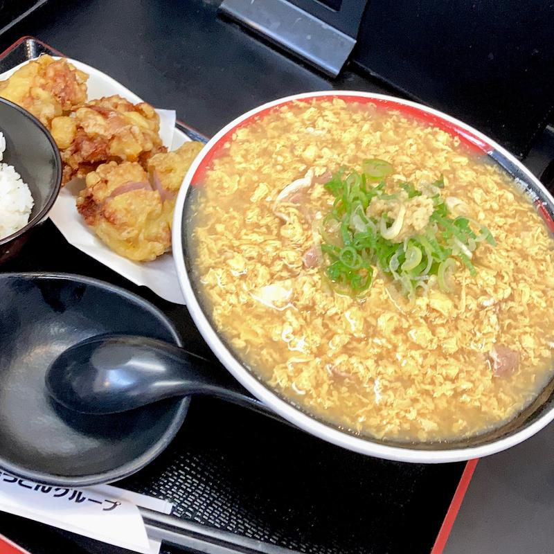 鶏天冷カレーうどん(極楽うどん　TKU （ティーケーユー）)