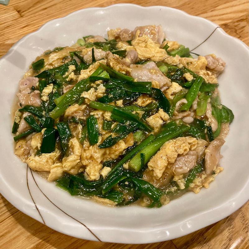 ニラ玉子肉炒め定食(佐野金 六浦店)