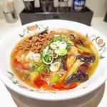 野菜たっぷり酸辣湯麺(餃子の王将 石川町店)