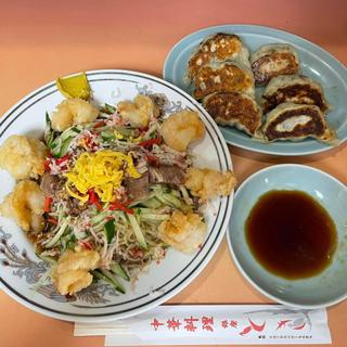 海老冷やし中華 餃子(中華料理とき)