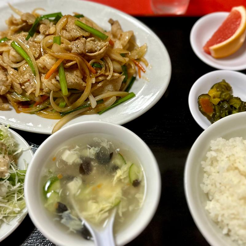 生姜焼き定食(中国家庭料理 大連)