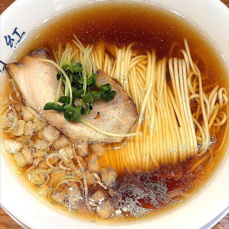 朝ラーメン　醤油(中華そば つけ麺 百日紅 新宿店)