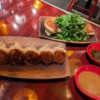 手作り餃子・パクチージェノベーゼ餃子(アガリコ餃子楼 阿佐ヶ谷店)