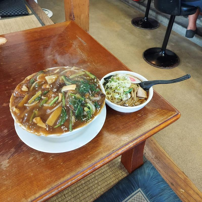 豚バラ丼セット 大盛(大進亭)