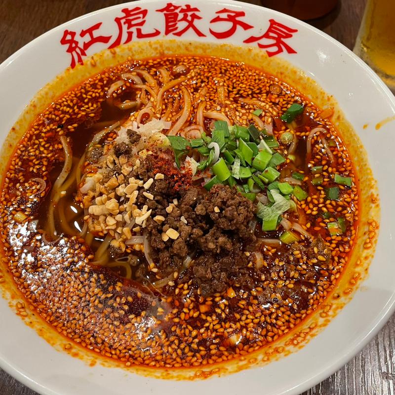 紅麻辣タンタン麺(紅虎餃子房 アリオ亀有店)