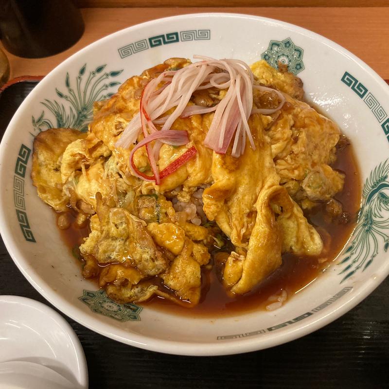 天津飯+餃子(日高屋 小田急マルシェ永山店 )