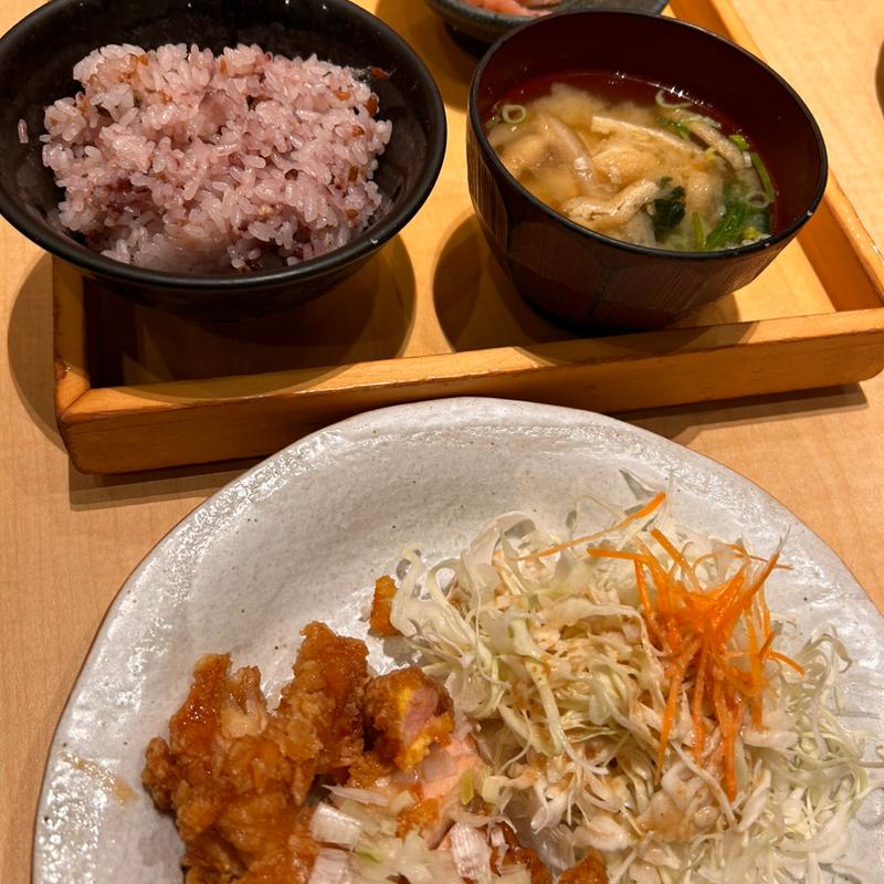 揚鶏の香味だれ定食（五穀米）(五穀 神戸北店)
