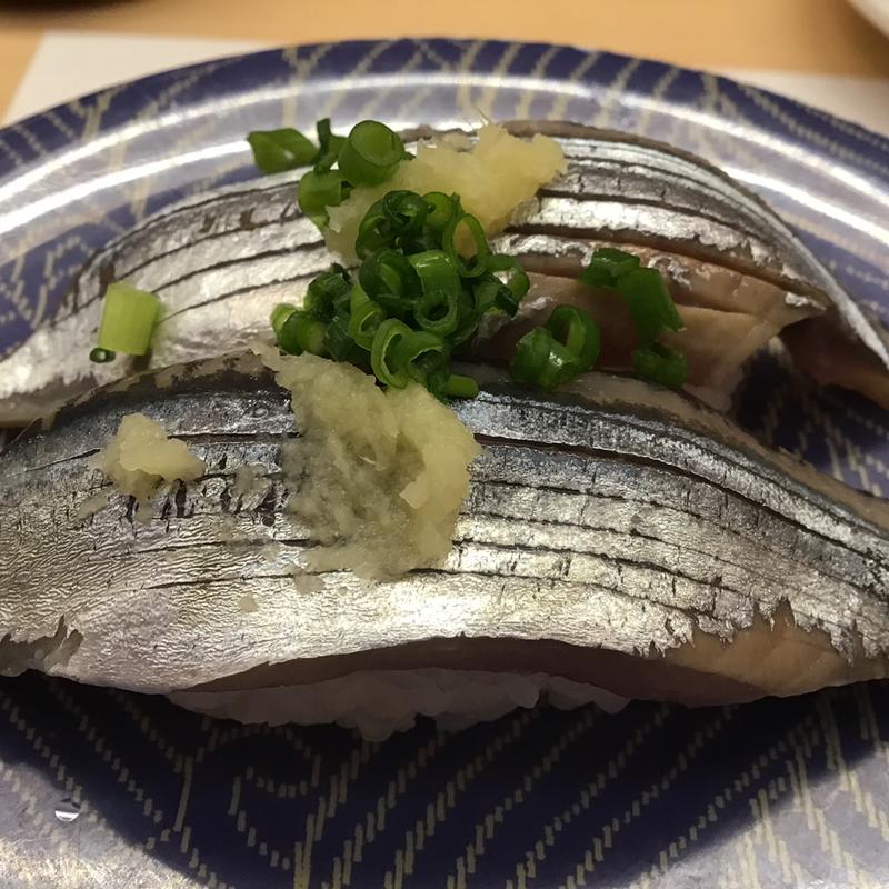 さんま刺し握り(うまい鮨勘 石巻支店)