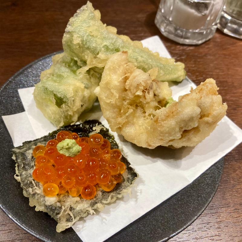 天ぷら3品(天ぷらとワイン 大塩 有楽町店)