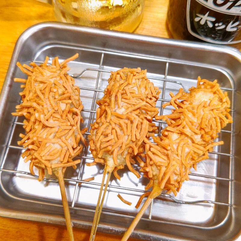 ベビースターラーメン串3本セット(串かつ でんがな 上大岡camio店)