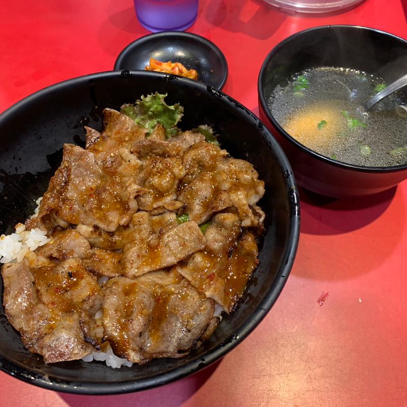 カルビ丼&スープ(焼肉丼 十番)