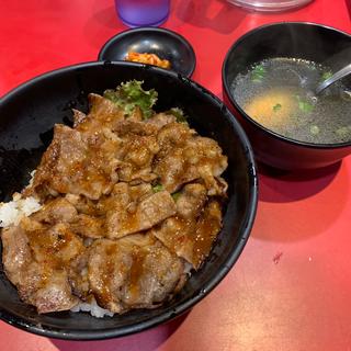 カルビ丼&スープ(焼肉丼 十番)