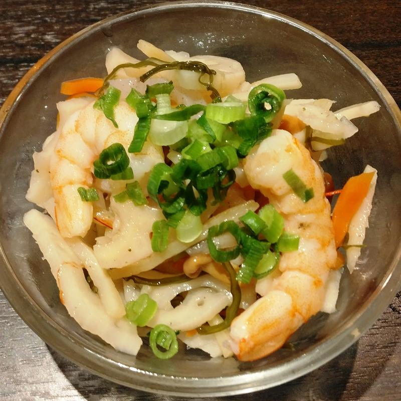 海老とレンコンのサラダしそ風味(居酒屋 土間土間 川崎仲見世通り店)