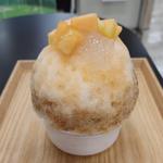 メロンわらび餅の和紅茶氷 赤