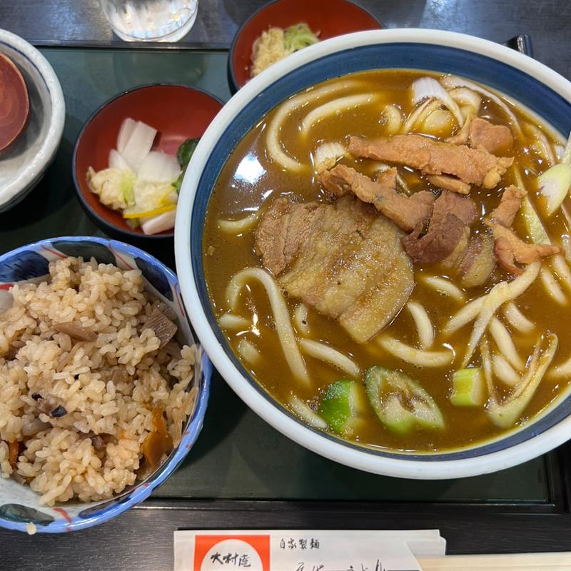 カレーうどん+炊きご飯(大村庵 )