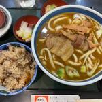 カレーうどん+炊きご飯