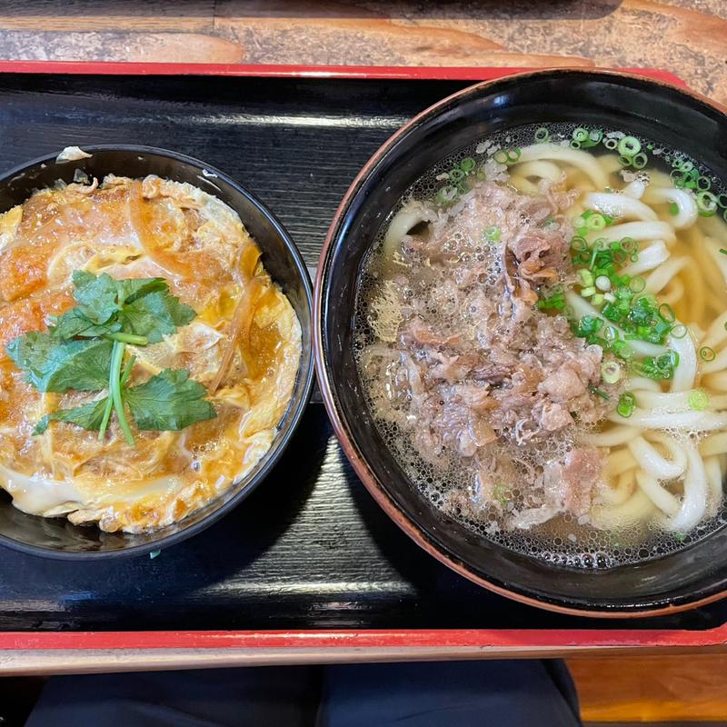 ミニかつ丼セット（肉トッピング）(麺や ほり野)