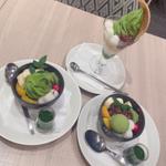 抹茶パフェあずき白玉(伊右衛門カフェ ルクア イーレ店)