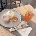 メープルホイップパンケーキ&アイスティー(GOOD SOUND COFFEE セブンパーク天美店)