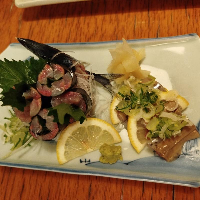 サンマ刺し(鮨芳)