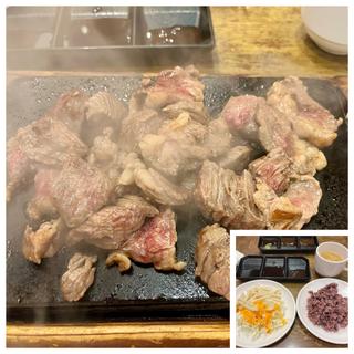 お箸deステーキ（150g）+替え肉（100g）(やっぱりステーキ アクロスモール春日店)