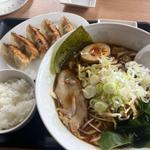 ネギラーメン餃子セット(麺屋もんじ)