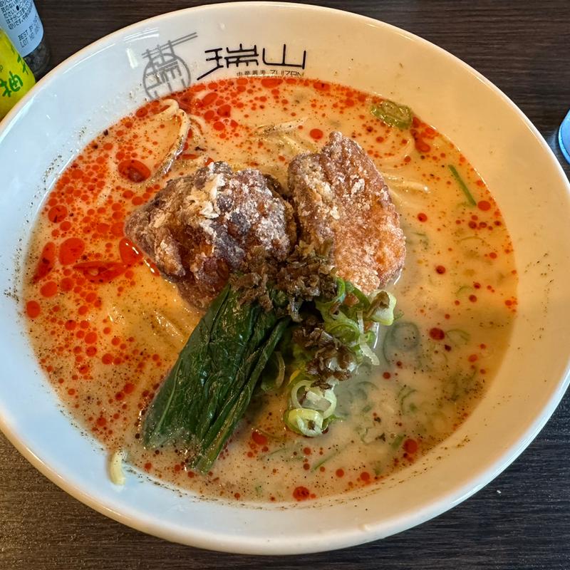 豚バラ唐揚げのせ担々麺(中華蕎麦 瑞山)