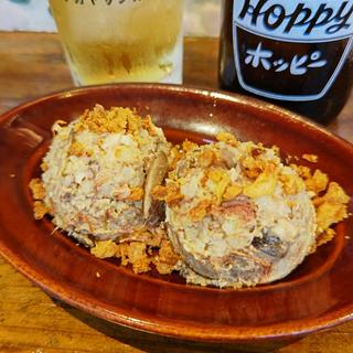 コンビーフときのこのポテサラ(イザカヤ 山角)