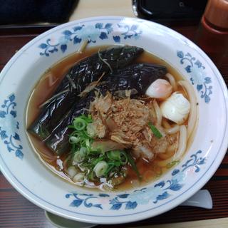 なすの揚げ浸しぶっかけうどん