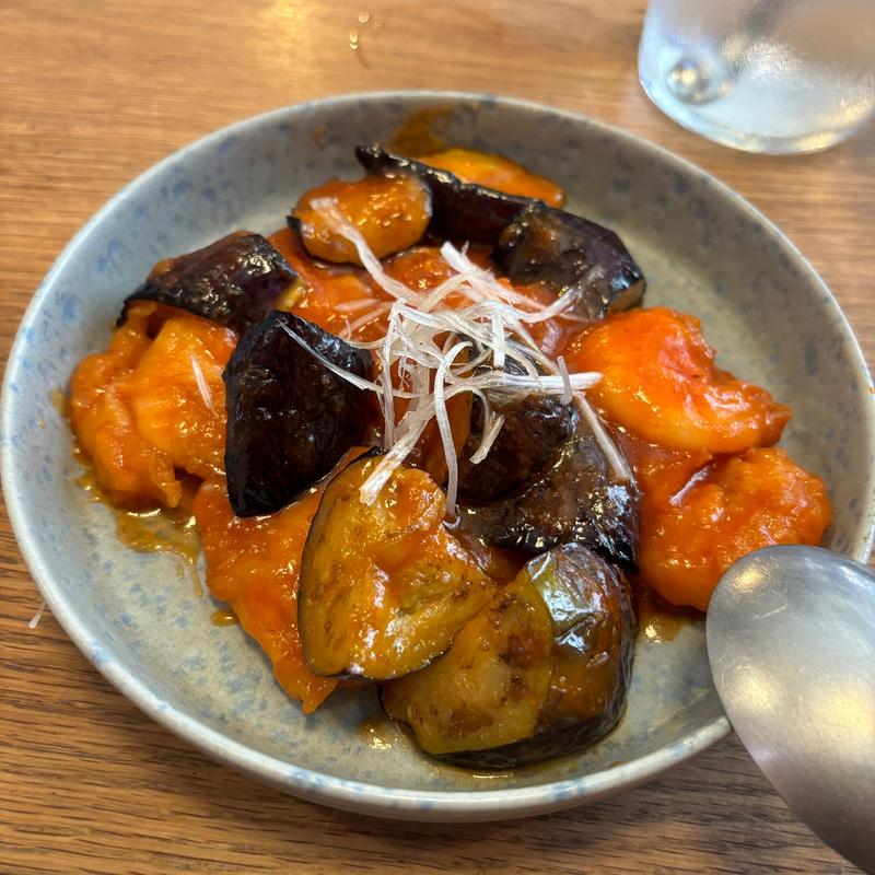 海老と茄子のチリソース炒め(yuzuki)