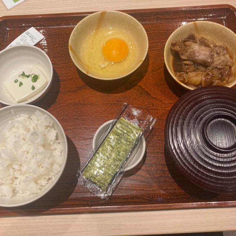 ミニすき焼き朝食(やよい軒 高砂店)