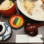 冷し月見山かけそば定食(信州そば処 そじ坊 梅田ハービスプラザ店)
