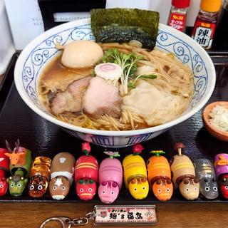 川俣シャモ中華そば肉ワンタン(自家製麺 麺工房えんたく)