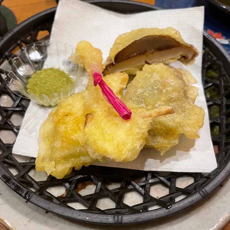 しいたけの天ぷら(回転さかなや鮨　魚忠 今池店 （うおちゅう）)