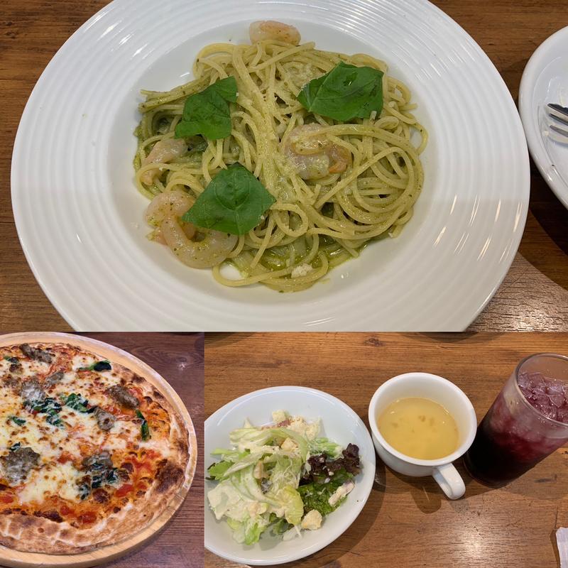 ジェノベーゼ&マリネポークピザ(オリーブの丘 保塚店)