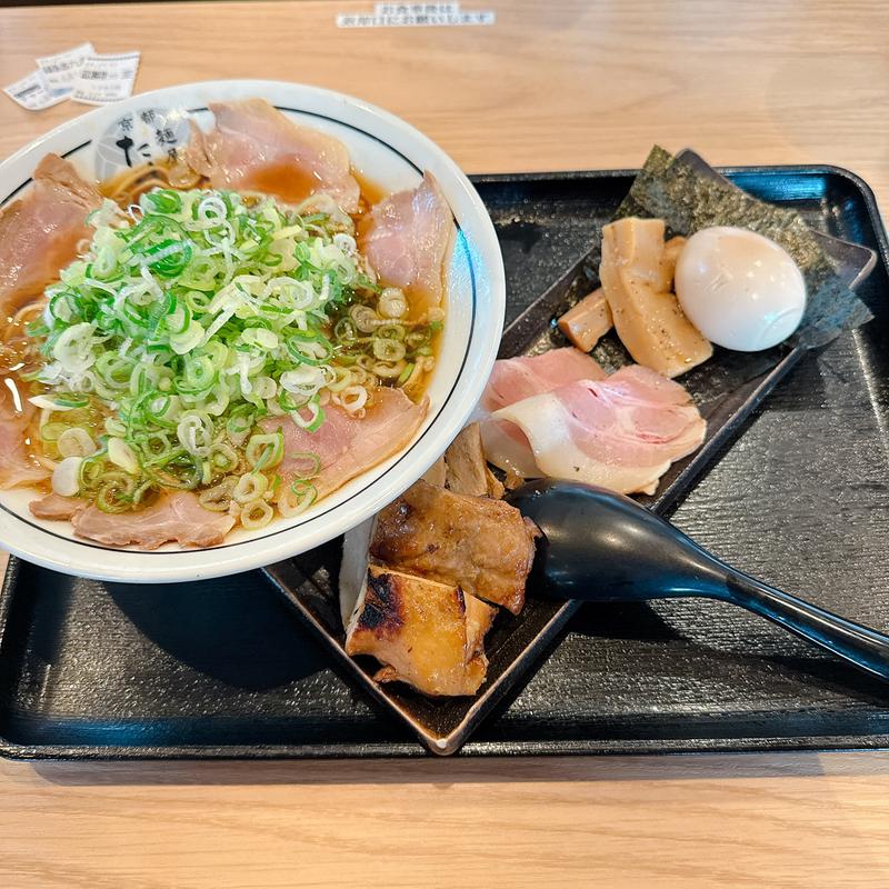 京都九条醤油ラーメン特製盛りセット(麺屋たけ井 貝塚店)