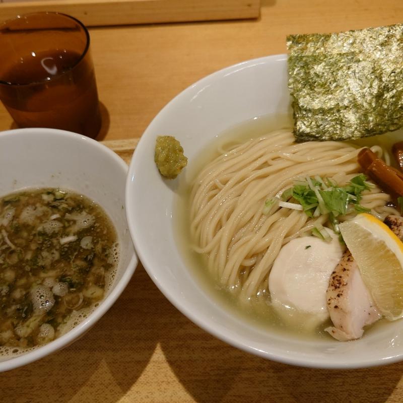 淡麗鶏塩つけ麺　大盛(新橋　纏　八幡山店)