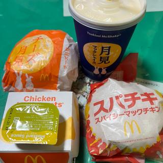 スパチキセット　ナゲット　マックシェイク　チーズ月見バーガー(マクドナルド 保木間店)