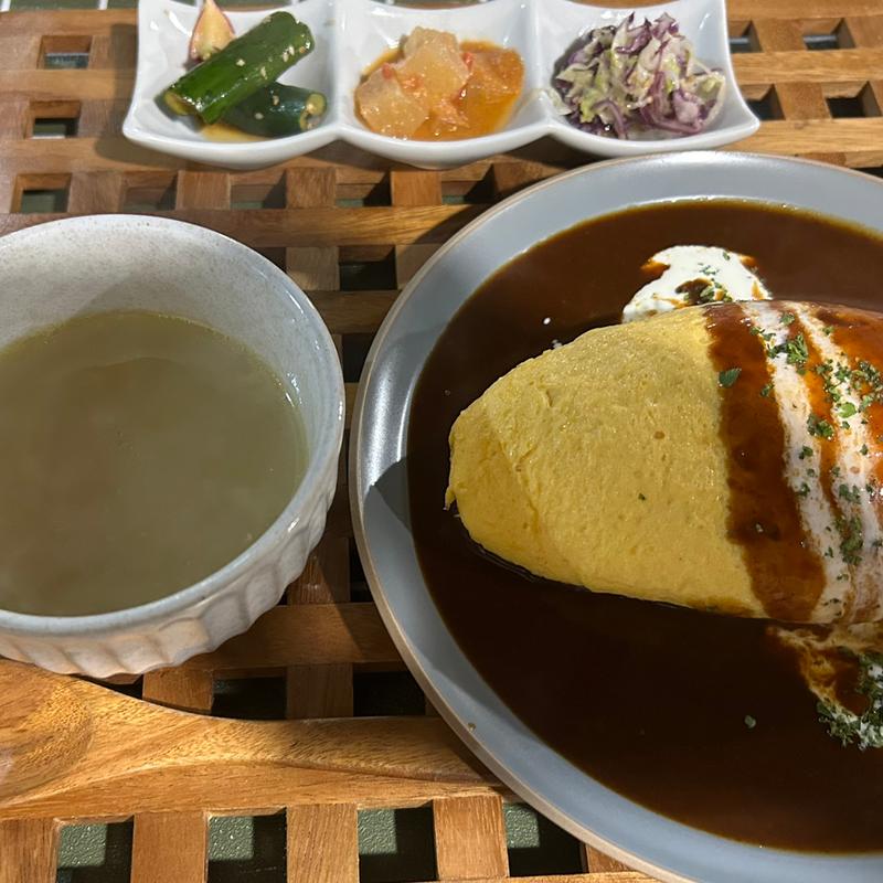 明野卵のオムライス(洋食やしき)