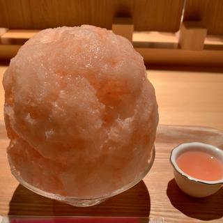 桃のかき氷(にしあざぶ果汁店-氷凪-)