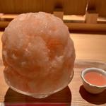 桃のかき氷(にしあざぶ果汁店-氷凪-)