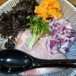 あん肝まぜ蕎麦(夜空と大地sake＆noodle)